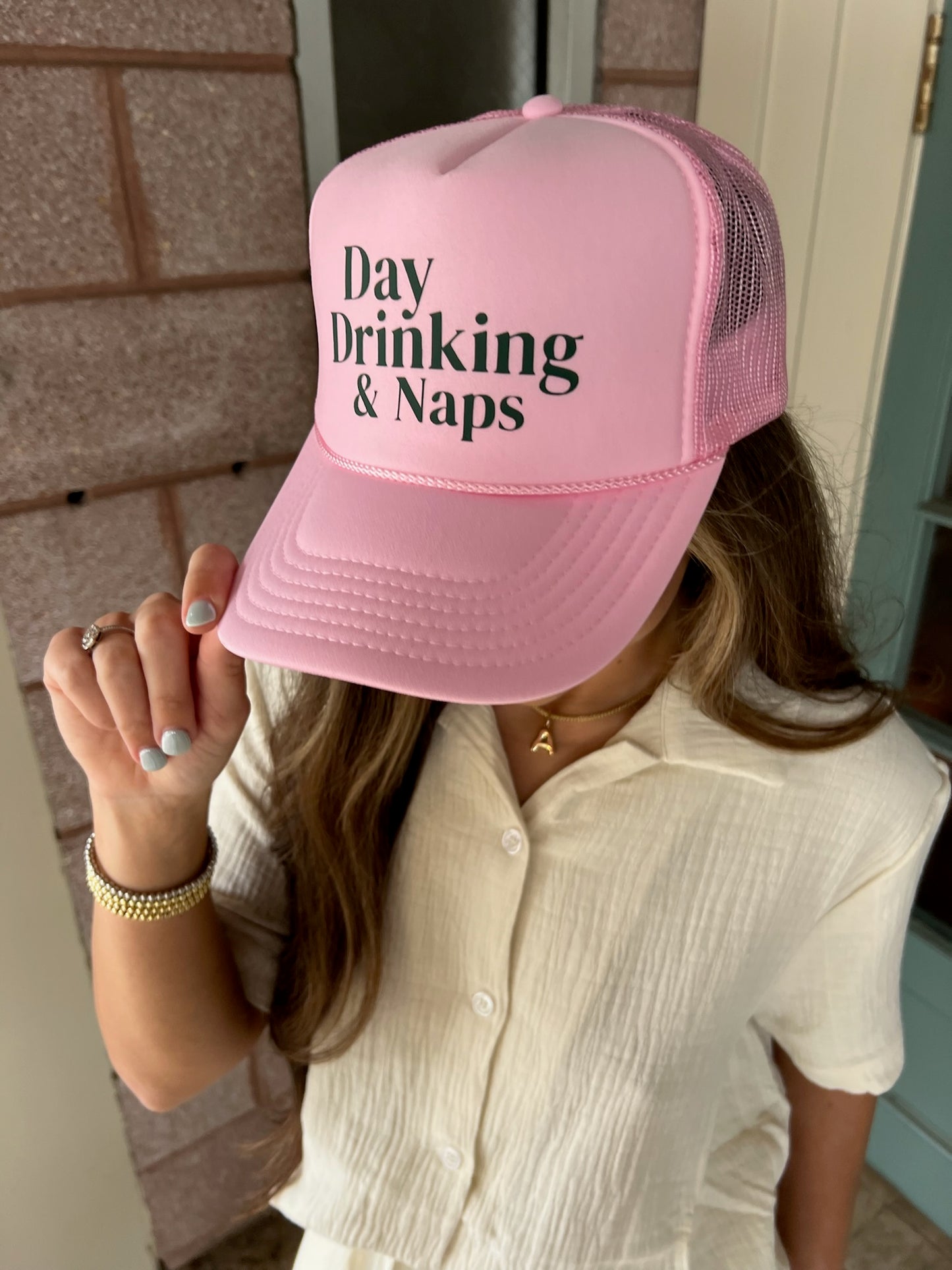 day drinking & naps trucker hat